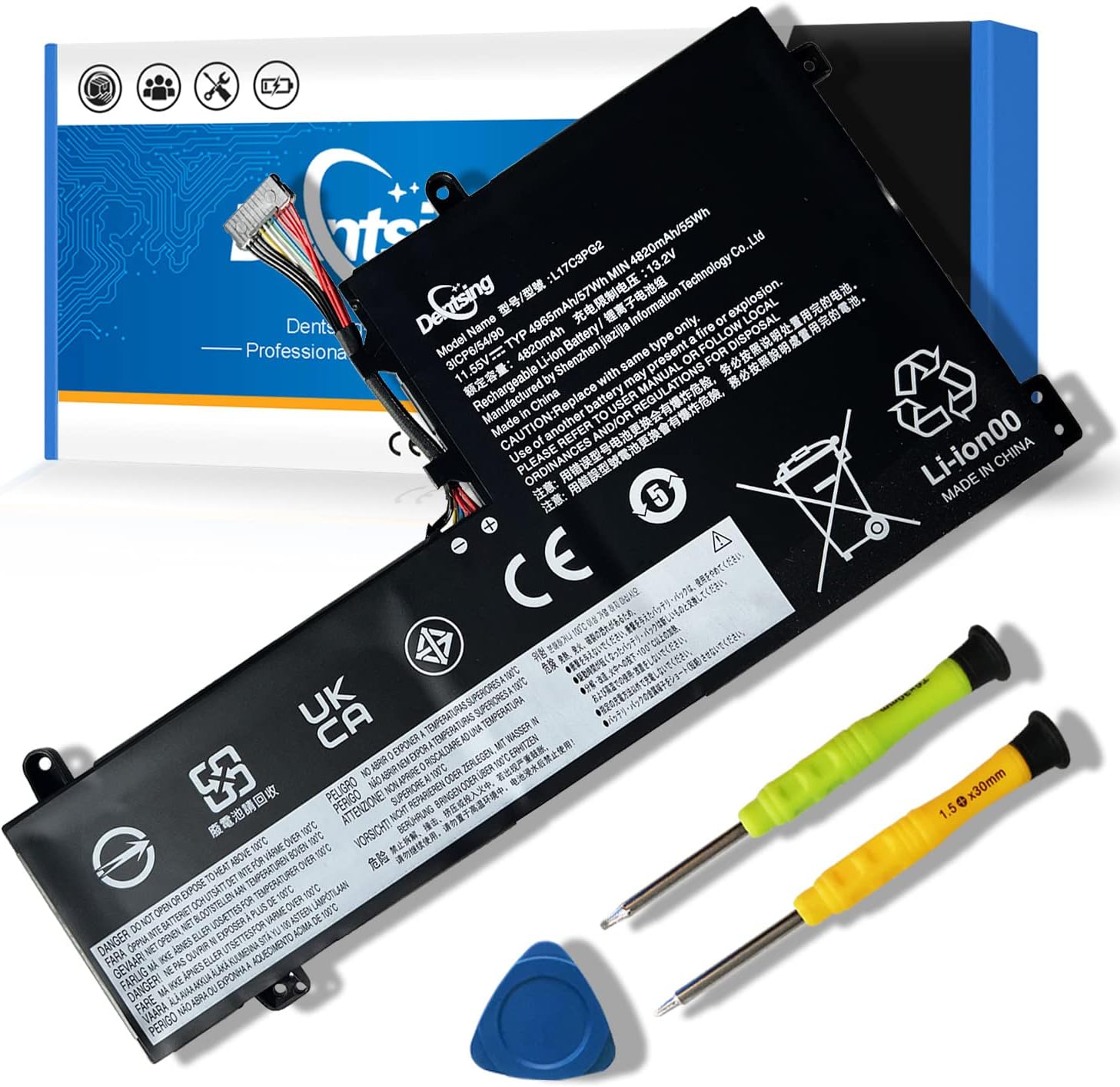 Dentsing L17C3PG2 Laptop Battery Replace for Lenovo Legion Y7000 Y7000-1060 Y7000P Y530 Y530-15ICH Y540 Y730 Y740 Y740-15ICH Series Notebook L17M3PG2 L17M3PG1 L17C3PG1 L17L3PG1 L17M3PG3 11.55V 57Wh