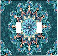 Vista 83 de Cubiertas de salida iridiscentes abstractas coloridas nubes dúplex de 1 cuadrilla, placa de cubierta de interruptor de luz arco iris, placas