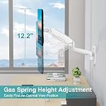 MOUNT PRO Mur de monitoring unique Mount pour 13 à 32 Écrans d'ordinateur de pouce, mur réglable en hauteur Mount Le bras de surveillance tient jusqu'à 19.8lbs, Bracket mural à mouvement complet, VESA Mount 75x75, 100x100, blanc
