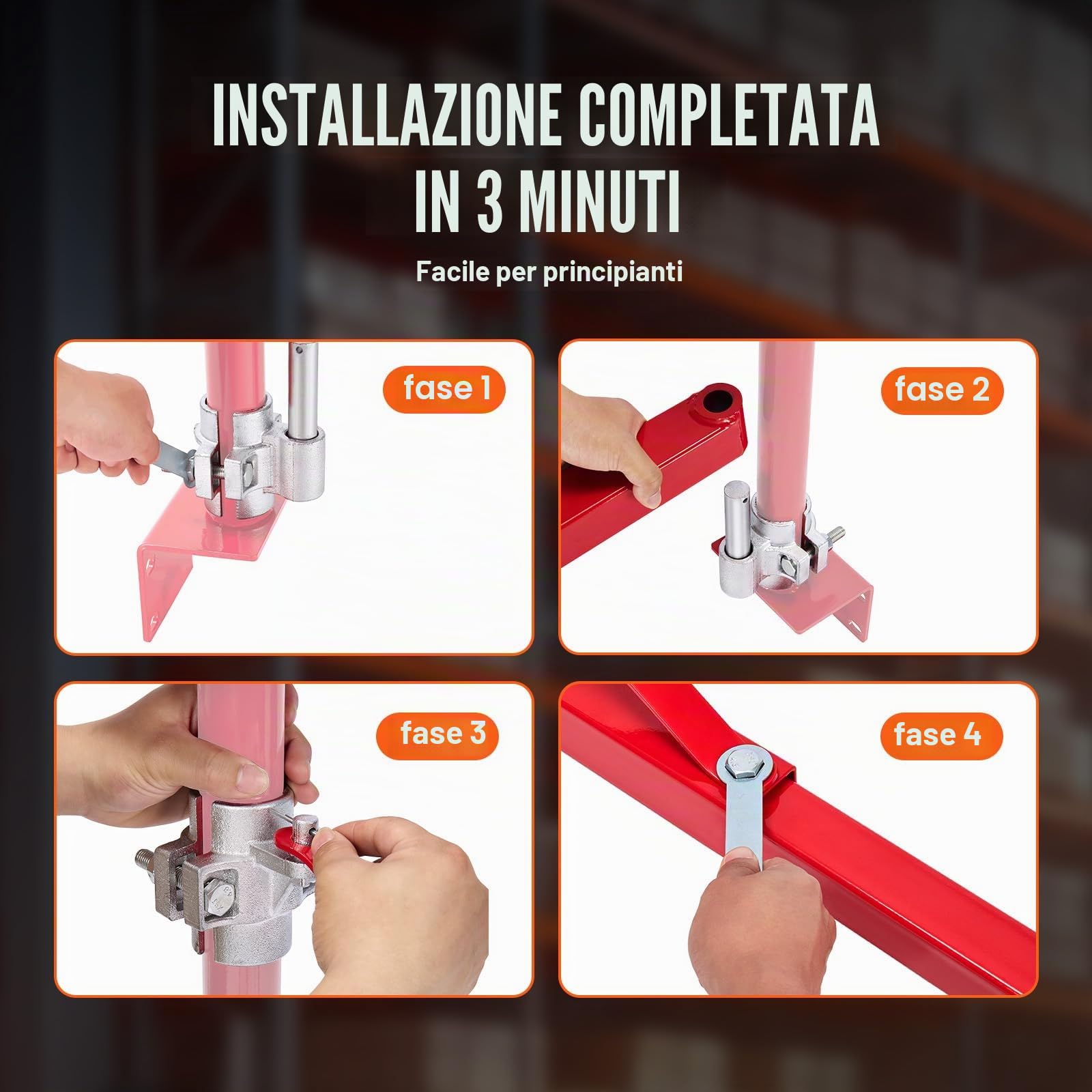 VEVOR Braccio di Supporto per Paranco Elettrico, Capacità Carico 600 kg, Braccio Girevole di Supporto per Paranco Elettrico, Braccio di Sollevamento per Paranco da Officina, Garage