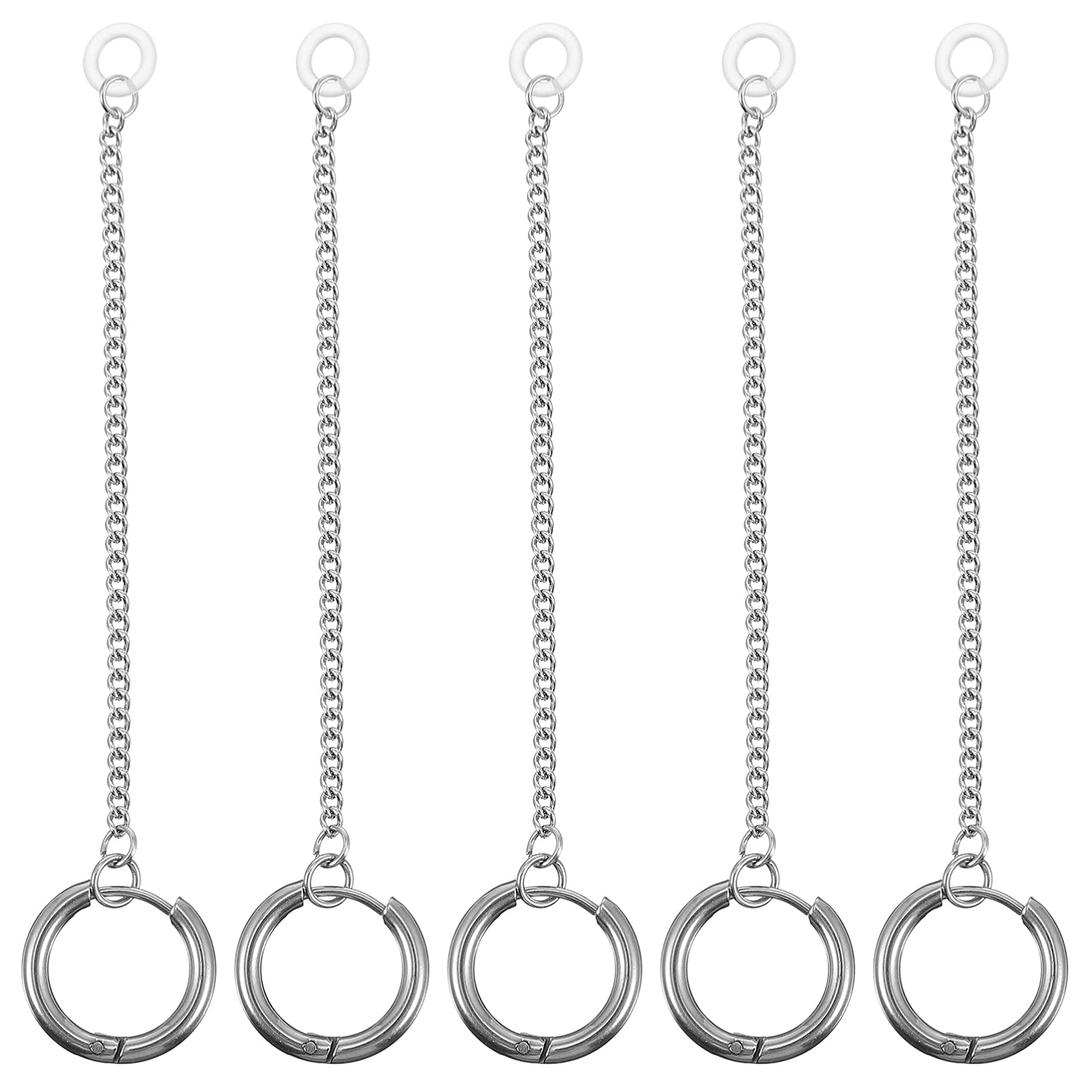 KICHOUSE 5pcs Lost Earring Straps for Earphones Titanium Steel Ear Dangle Sturdy and Sturdy No Piercing Needed Present for Family and Friends