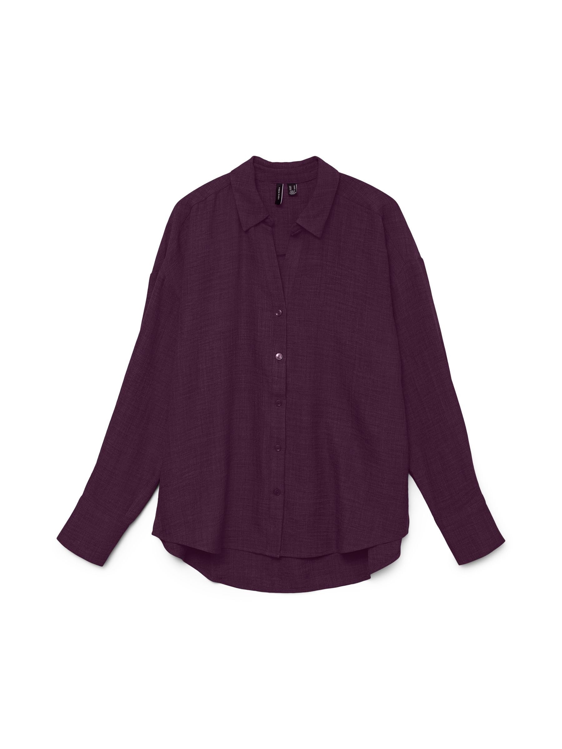 VERO MODA Damen Vmmelaney Queeny Ls Shirt WVN Noos