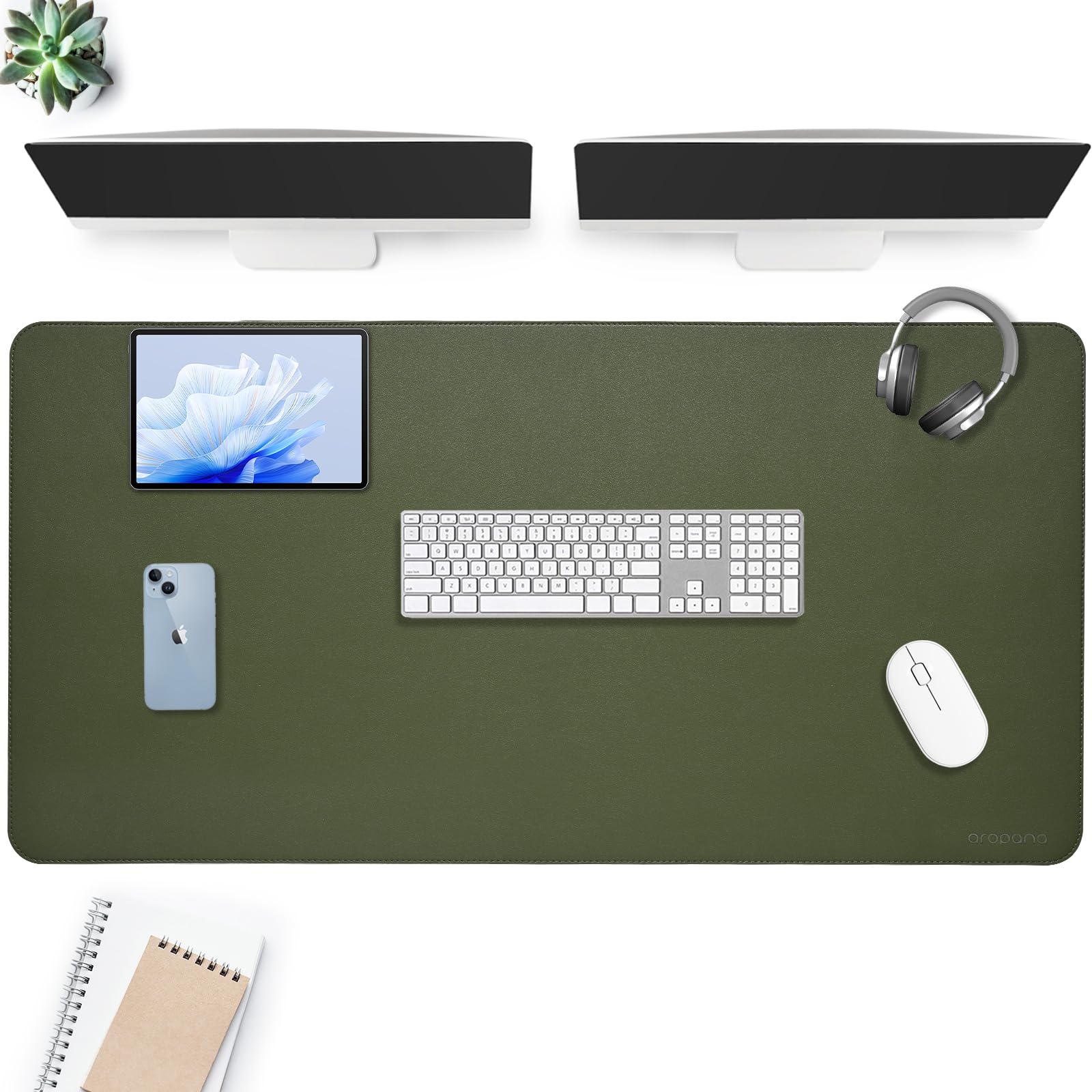 AROPANA Anti-Slip Extended Mouse Pad 120x60cm | PU Vegan Leather Desk Mat | Large Computer Desk Protector Pad with Suede Base for Keyboard, Laptop, Office & Home (Grey) — Amazon image 24