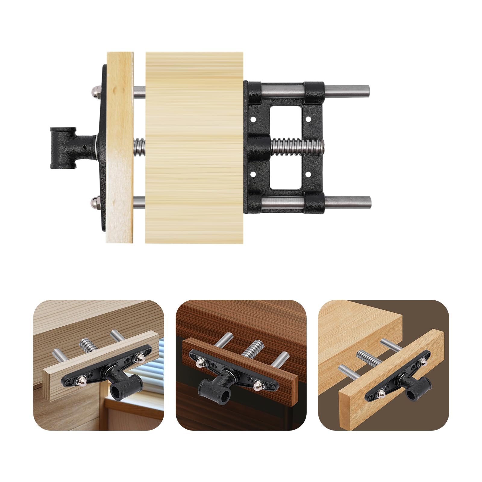 Morsa per legno, 180 mm, pinza per legno ad alte prestazioni, set di hardware con chiave per pialla, legno, pialla, tronchi, legno
