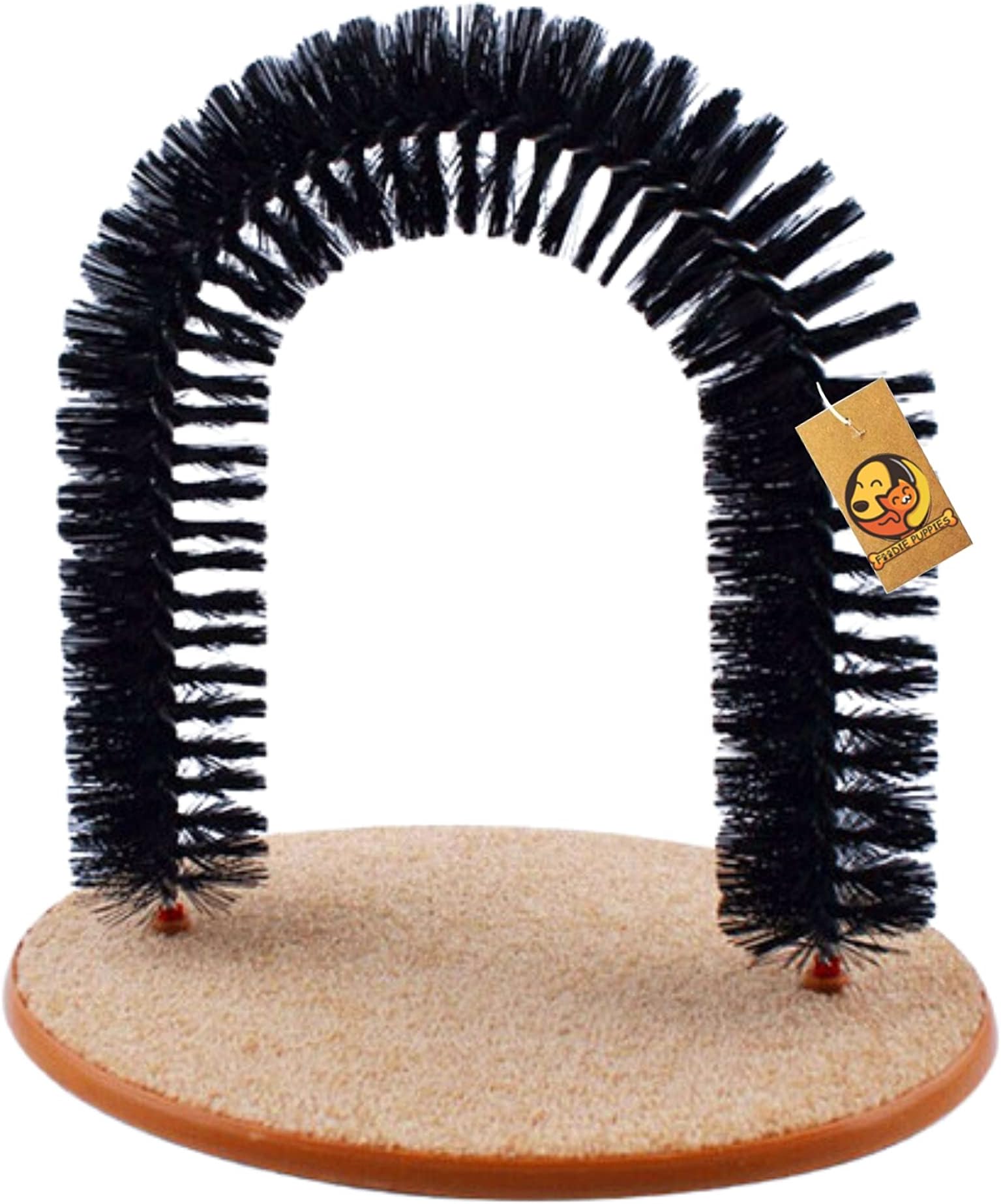 Cat Arch Self Groomer Cat Scratcher Toys, (Cat Arch) Brush for Grooming with Scratch Pad and Catnip, Brush for Shedding, Scratching Post, Interactive Toys