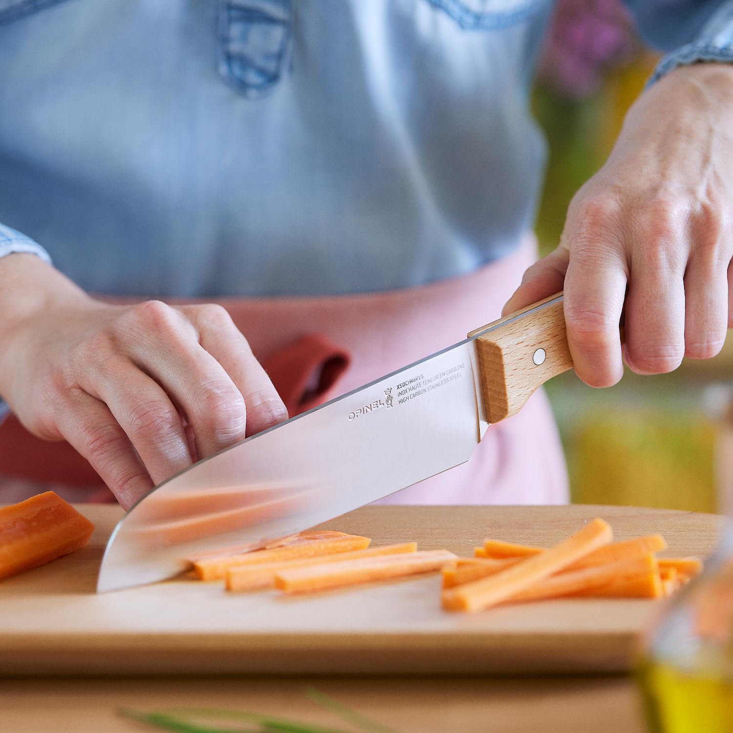 Opinel 1819 Parallele Santoku Messer, Mehrfarbig, One Size