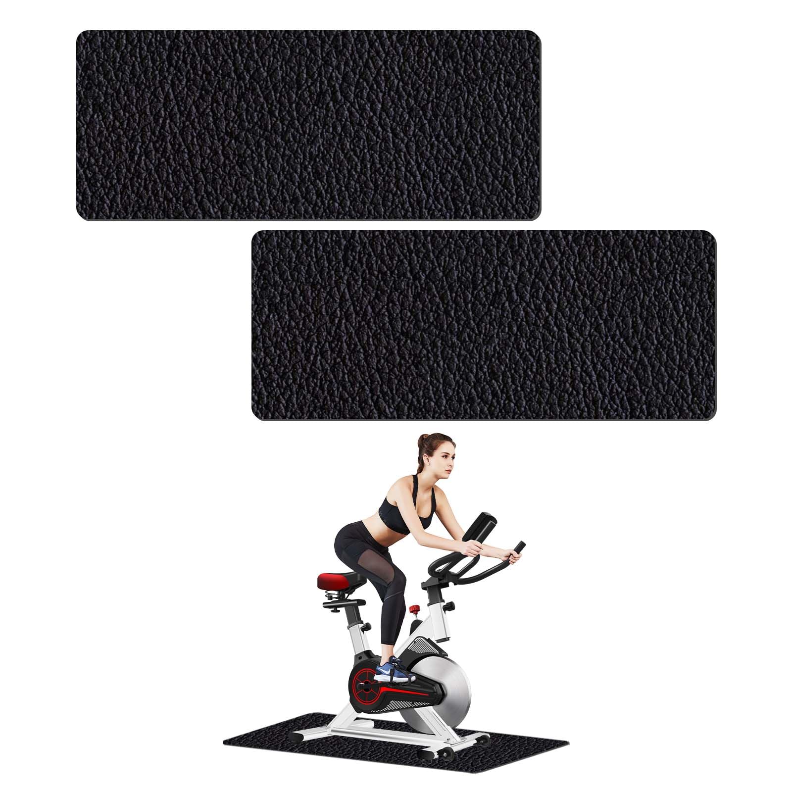 2 pezzi Tappetino di protezione per pavimenti, Tappetino antiscivolo e ammortizzante, Tappetino per tapis roulant, spessore 0,6 cm, adatto per tapis roulant, tappetino fitness insonorizzato