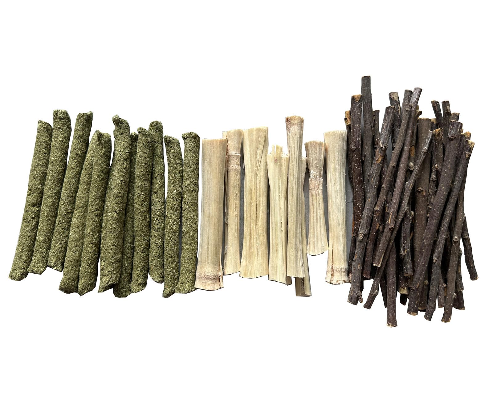 fbiisrhd Bamboo Apple Sticks for Chinchillas Hamster Mouse Gerbil Bunny Pet Rat Guinea Pig Rabbit Chew Wood Timothy Hay Sticks Enrichment Toys for