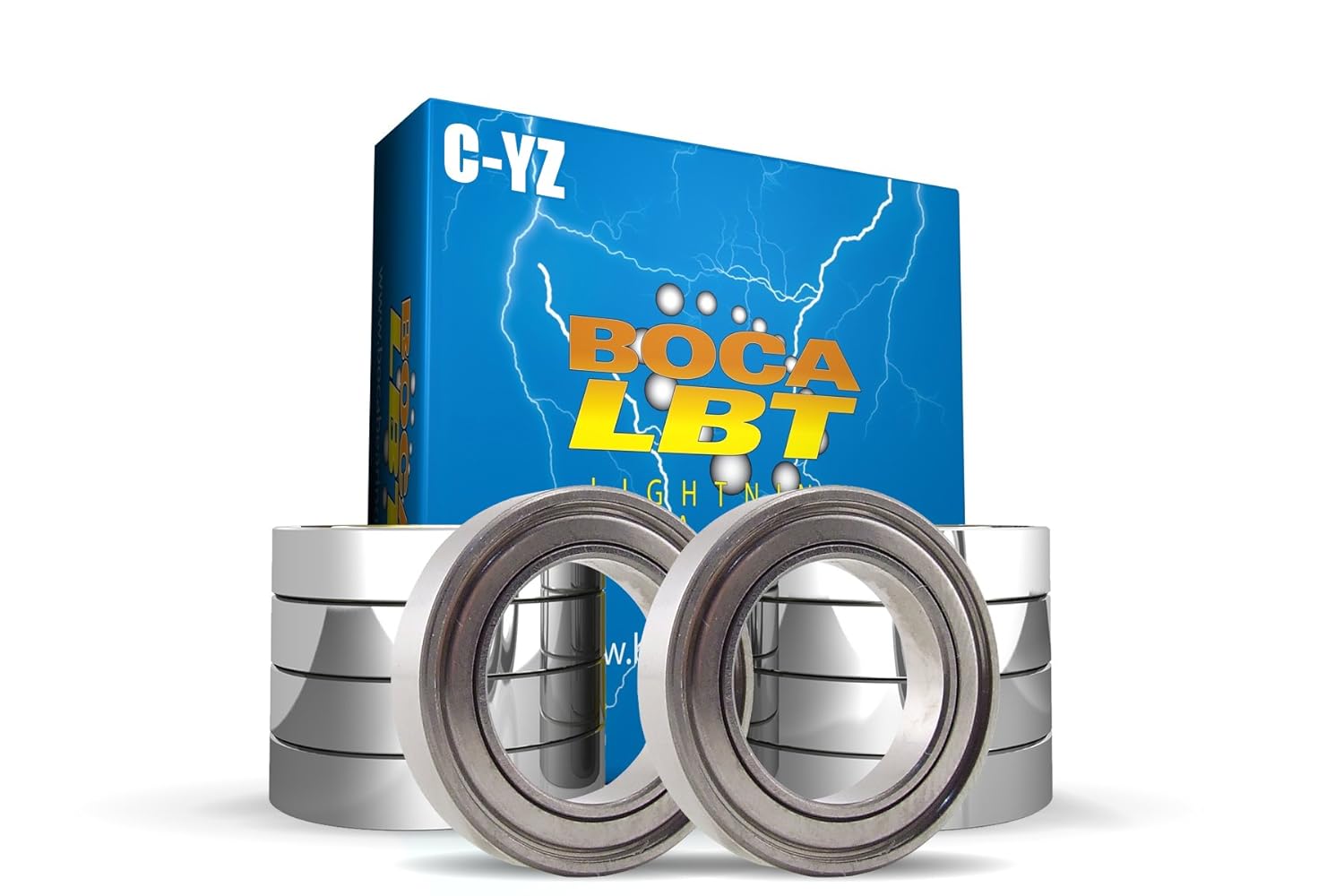 10 Pack - SR2C-YZZ #5 LD (1/8 x 3/8 x 5/32 inch) Ceramic Ball Bearing #FTP2C-YZZ #5 LD