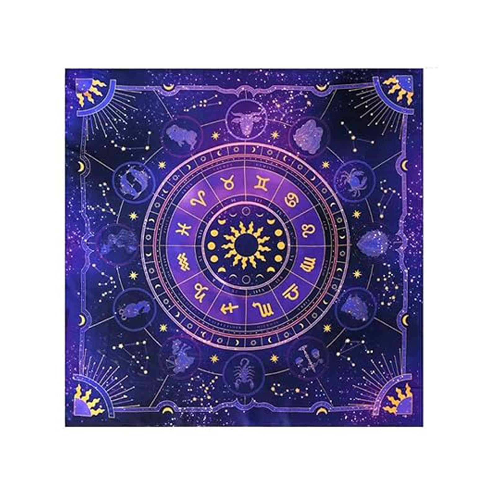 Holooveranillo Purple Altar Cloth, Altar Cloth For Tarot Readings,Board Game Decorative Cloths,49X49cm Spiritual Practice Table Cover,Witchcraft Supplies For Divination And Rituals, Durable Altars Table Cloths