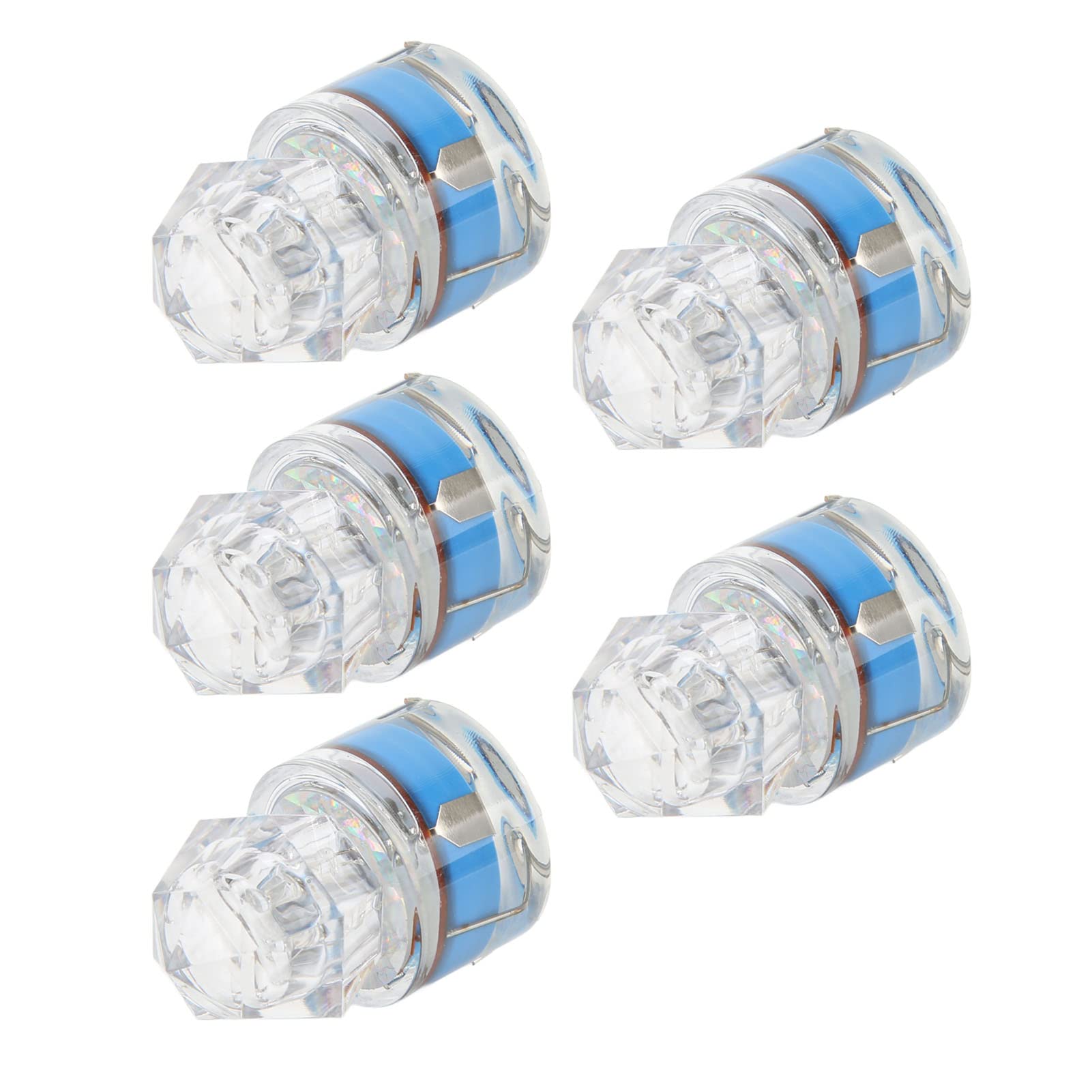 Fischköderlampe, Unterwasser-Licht, zieht Fische an, LED-Licht zieht Fische an, Blinklicht, leuchtend, Diamantform, praktisch, stoßfest, 5, blau