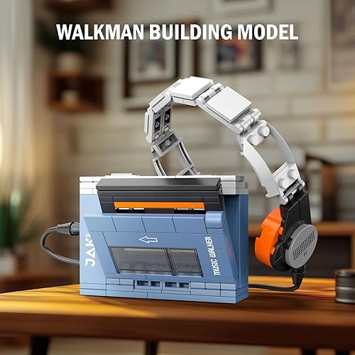 Miniatura 5 de Juego de construcción de modelos vintage 3 en 1 para adultos, niñas y niños mayores de 10 años, máquina de escribir retro, Walkman Televisión,