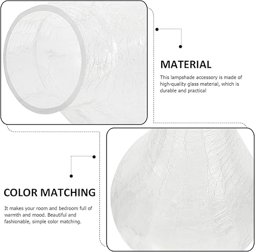 Miniatura 15 de Uonlytech Lámpara de cristal vintage para chimenea, pantalla de vidrio transparente, lámpara de pared de repuesto para lámparas de estilo vintage