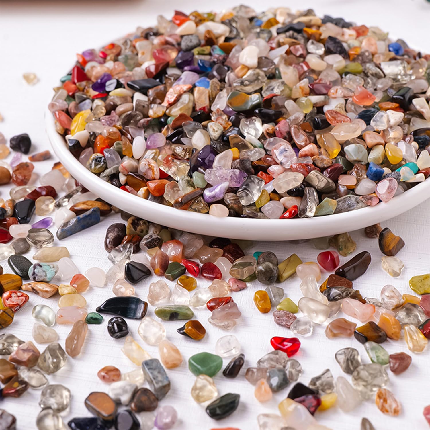 Lot De 500g De Pierres D'Agate Polies 10-20 Mm - Pierres Précieuses Multicolores Pour Enfants, Décoration, Bricolage Et Aquarium