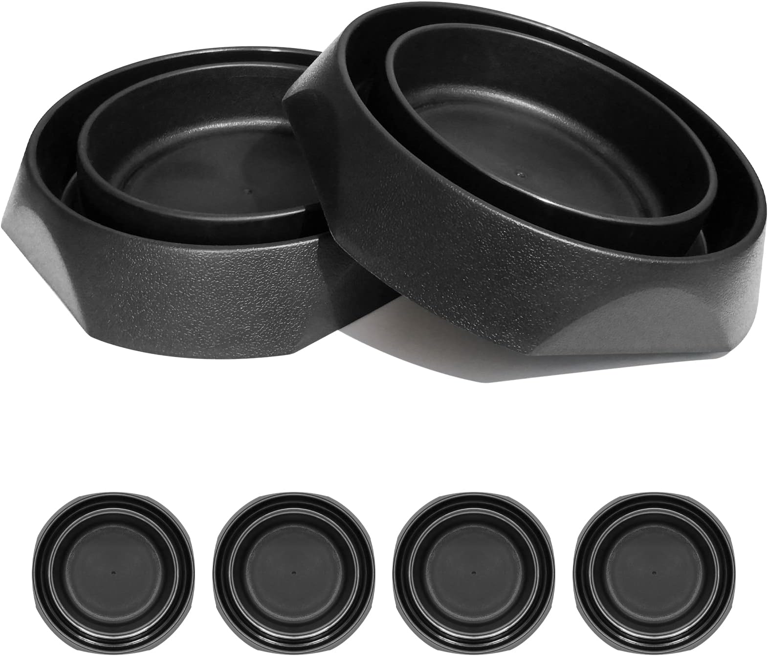 Bed Bug Interceptors with Anti Skid Pads | Bed Bug Trap | Bed Bug Traps and Detectors | Bed Bug Traps for Bed (Black - 4 Pcs)