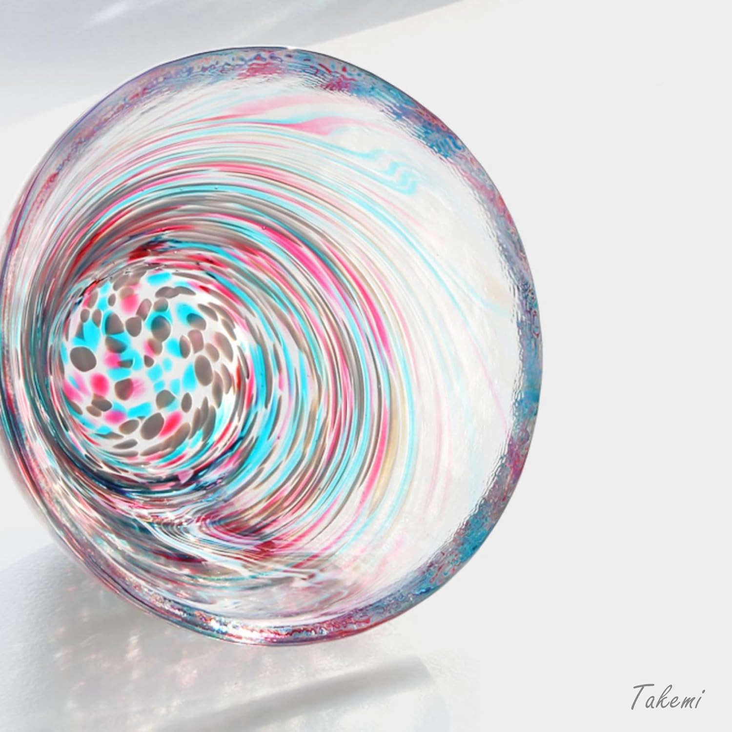 Japanese Handcrafted Sake Glass Set, Artisan Glassware for Cold Sake and Shochu, Made in Japan (Sake Cup Set (4pcs) – Floral & Festival Series, 2.87 fl oz (85ml))