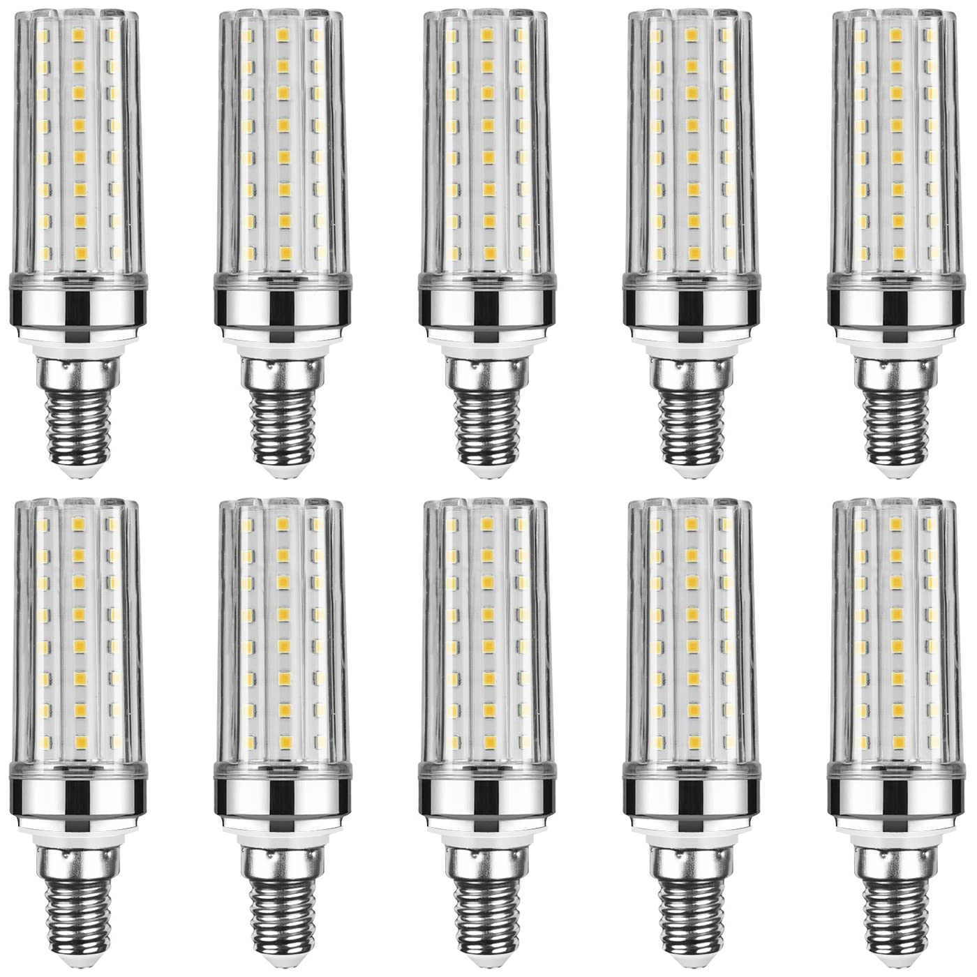 RYTM Lampadine LED, lampadina a mais con base E12/E14, 16 W 1000 LM, 20 W 1300 LM, equivalente a 160/200 Watt, 3000 K 4000 K 6000 K Non dimmerabile CA 85 V ~ 265 V (confezione da 10)