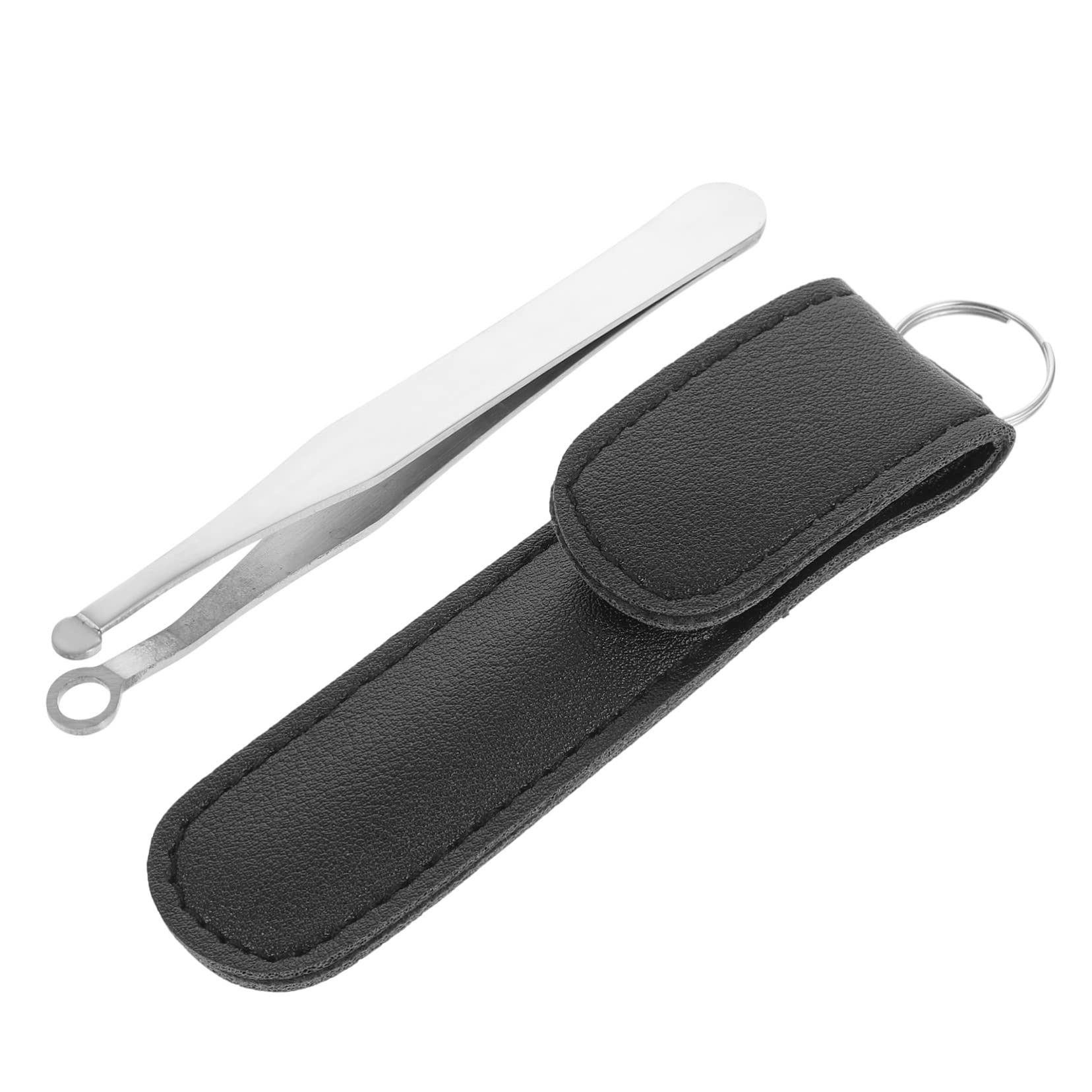 BIUDECO Head Nose Hair Tweezers Trimming Tool with Case for Gentle Nose Hair Removal Design for Men and Women Durable and Easy to Use for Personal