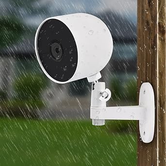 2Pack Adjustable Security Wall Mount Bracket for Google Nest Cam Outdoor or Indoor, Battery, Perfect View Angle for Your Security Camera System - White
