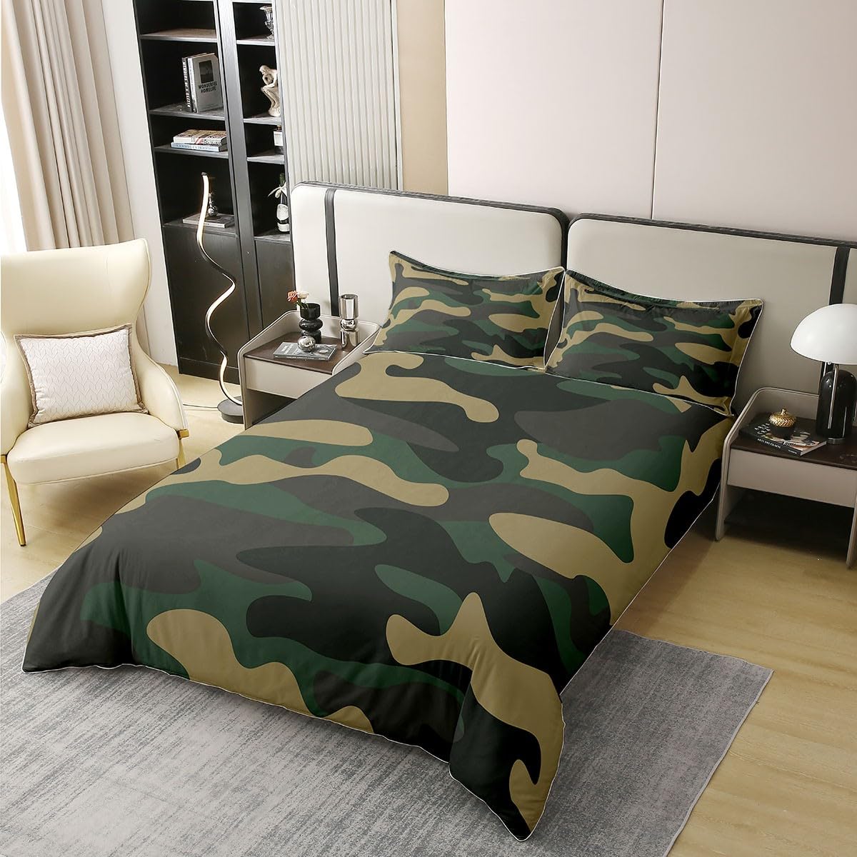 Literie camouflage Homewish en coton léger pour redonner du style à un lit d'ado