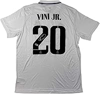 Vista 1 de Autographed/Signed Vini Vinicius Jr. Real Madrid 2022-23 White Soccer Jersey Beckett BAS COA
