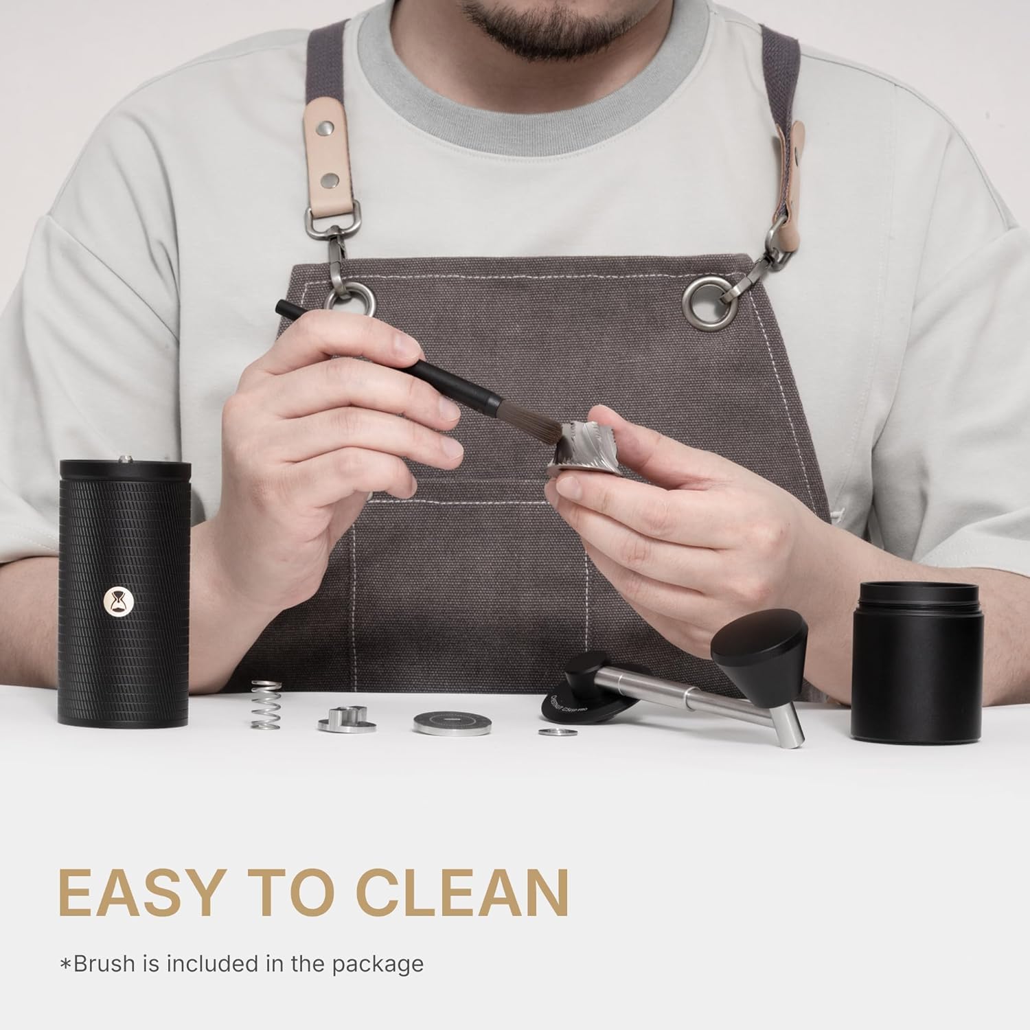 TIMEMORE C5 PRO Manual Coffee Grinder with S2C-042-III Conical Burr, 0.031mm Precision Adjustment,Double Bearing Positioning All-Metal Portable Hand Coffee Grinder (C5 PRO)