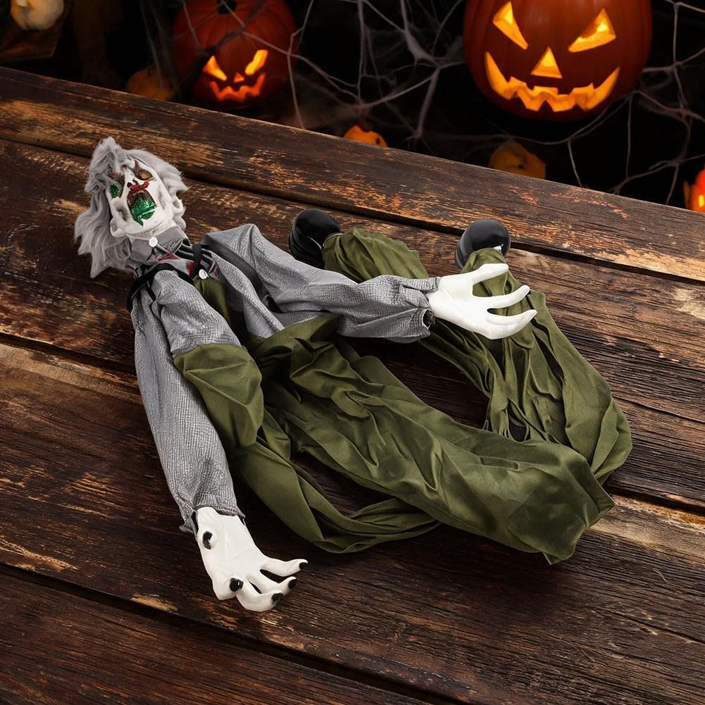 Plastica Halloween Zombie Prop 190cm Occhi Luminosi Outdoor
