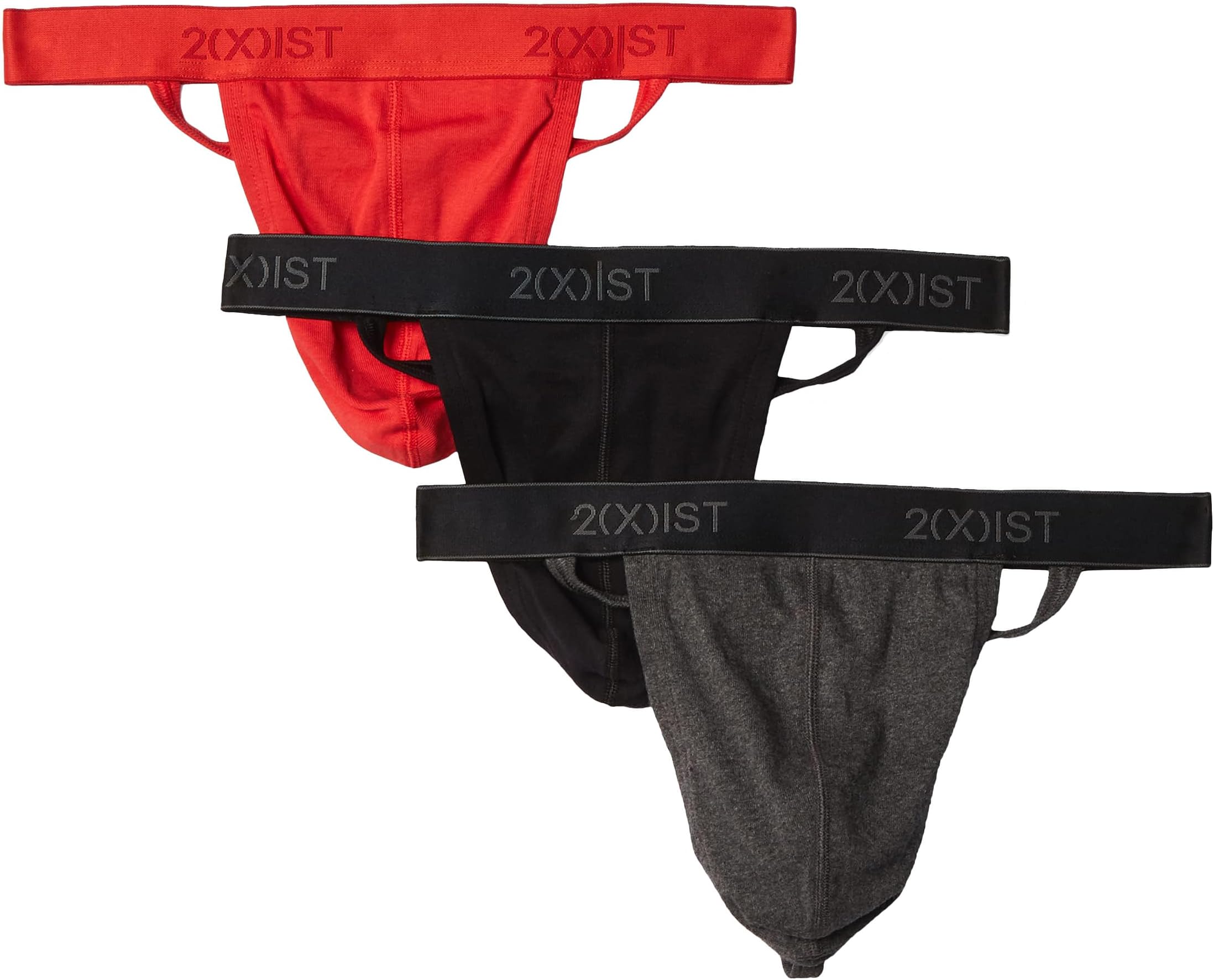 2(X) IST Men's Essential Cotton Y-back Thong 3-pack