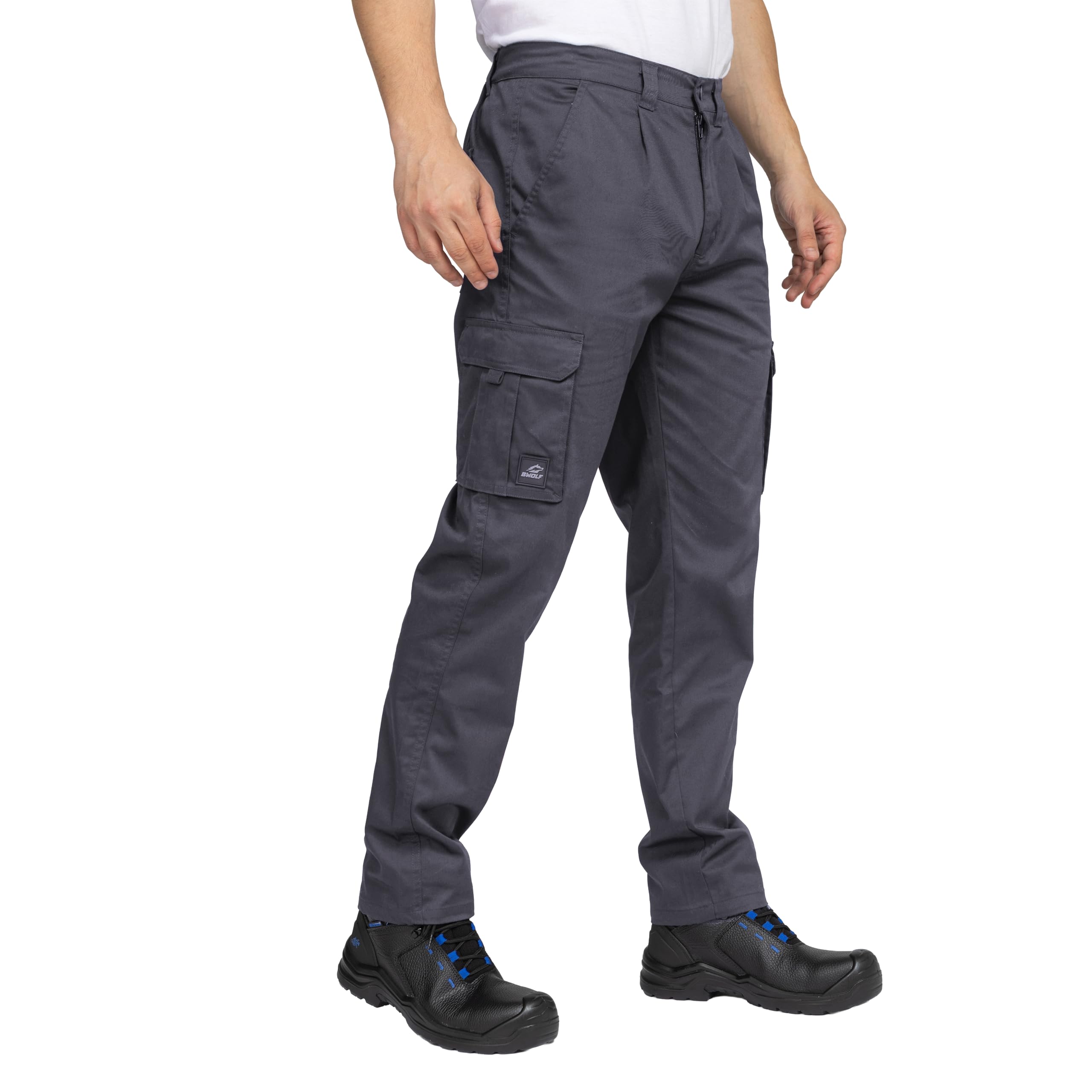 BWOLF Prime Cargo Pantalón de Trabajo para Hombre con Elastano, Pantalón Cargo Hombre Elástico para Hombre Algodón - Poliéster - Elastano, S - 4XL
