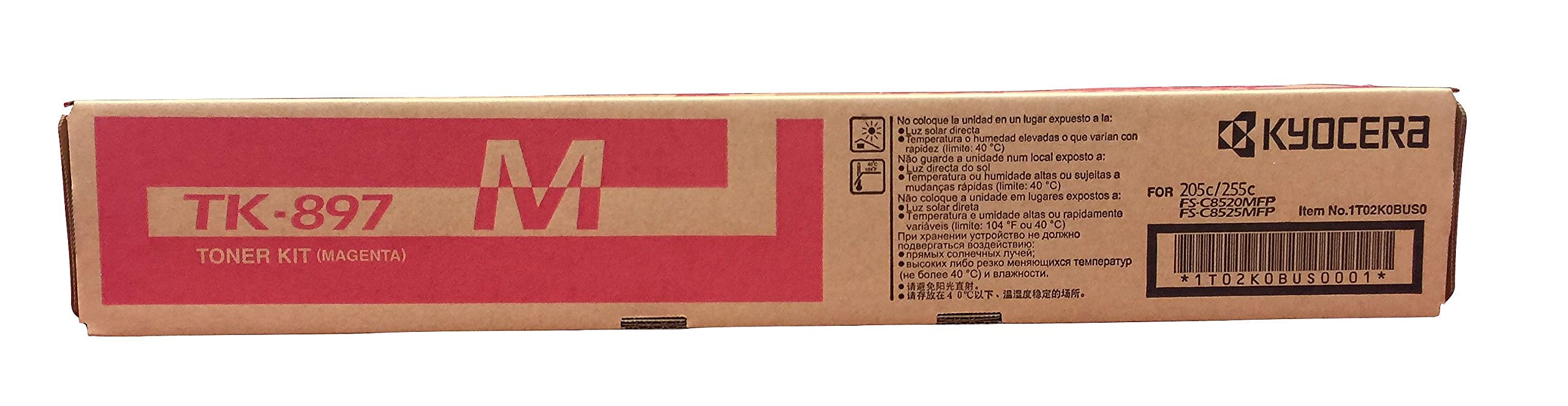 Cartouche de toner laser Kyocera TK-897M de couleur magenta