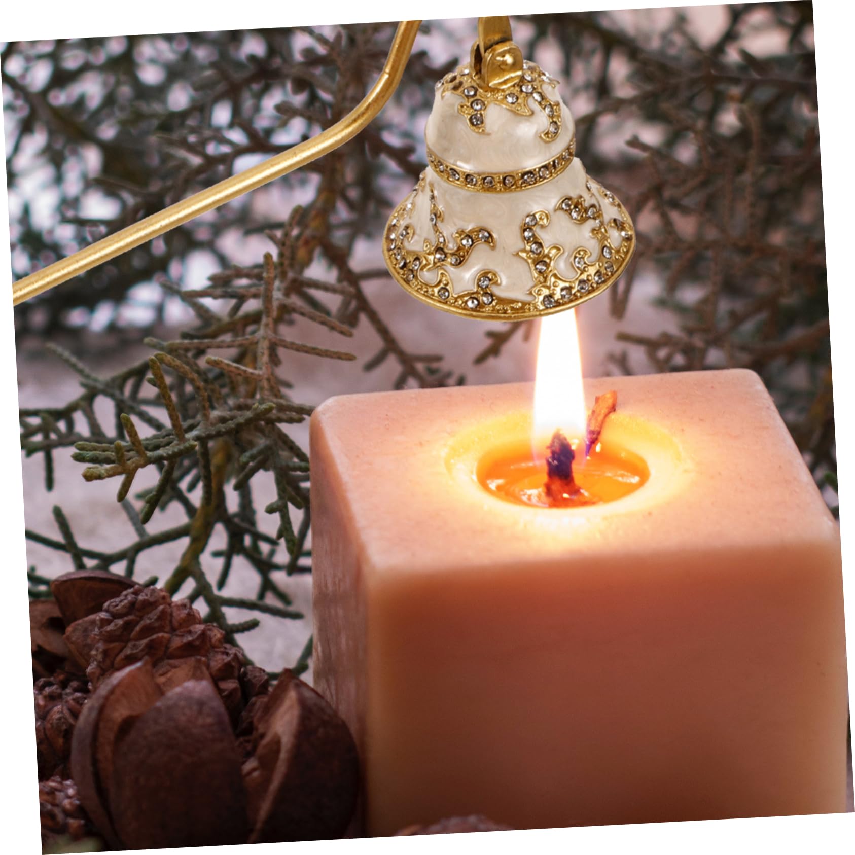 VALICLUD Vintage Candle Extinguisher Snuffer Tool Elegant Candle Wick Extinguisher Long Handle Retro Design for Extinguishing and Home Decor