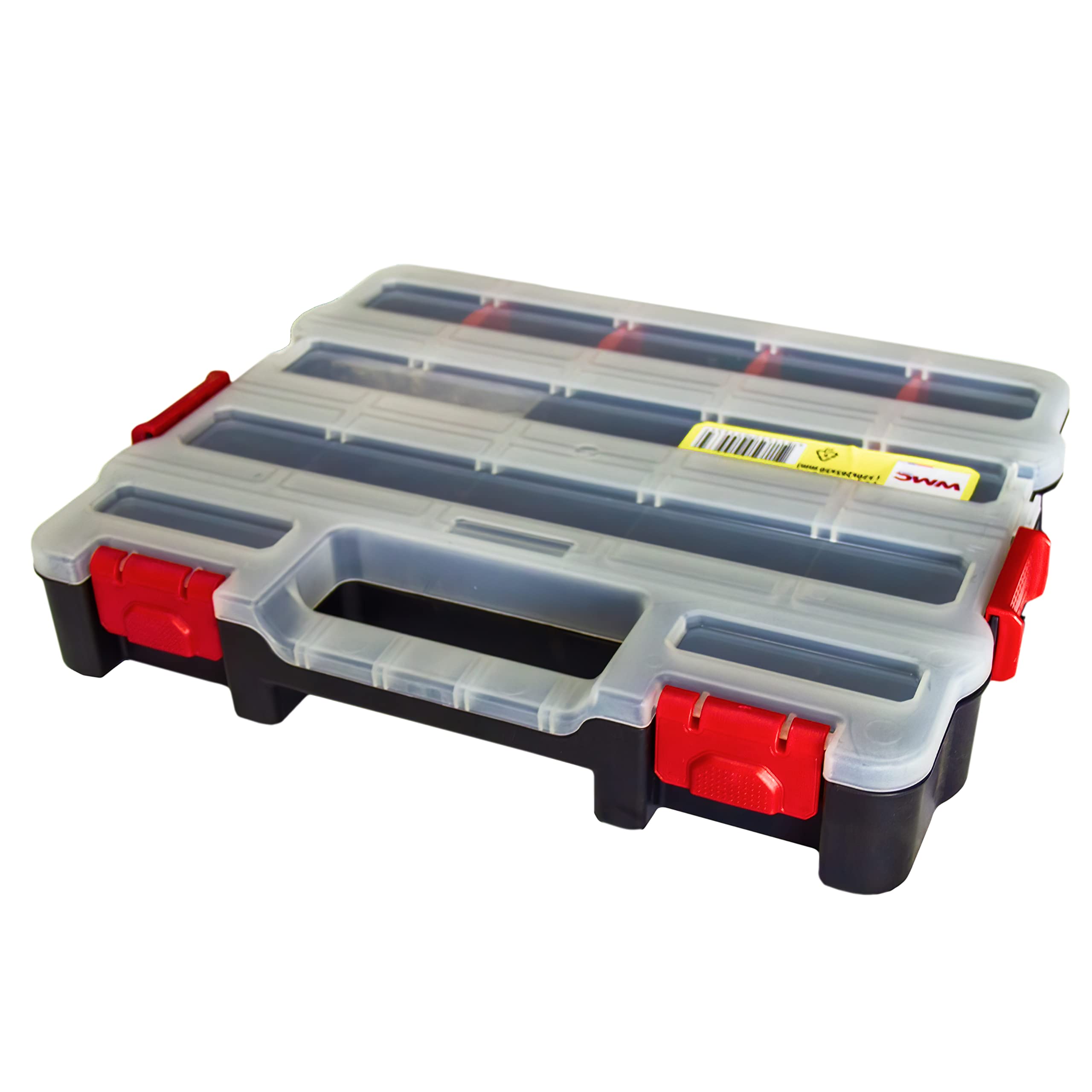 WMC TOOLS Poly Max 38 Tool Box with Plastic Clips | Plastic Storage Box | Multi-Function Portable and Durable Organizer Box Storage for Various Tools