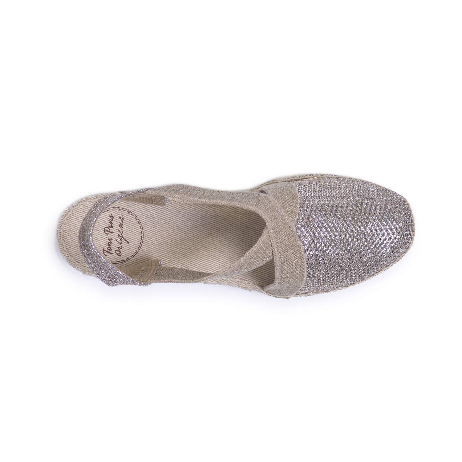 Toni Pons VELINO - Vegane Espadrille für Damen glänzendem Stoff.