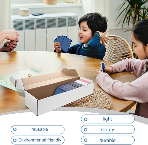 Miniatura 6 de Yexiya Caja de almacenamiento de tarjetas de 3 piezas 800 soportes de tarjetas para tarjetas comerciales caja de coleccionista de tarjetas