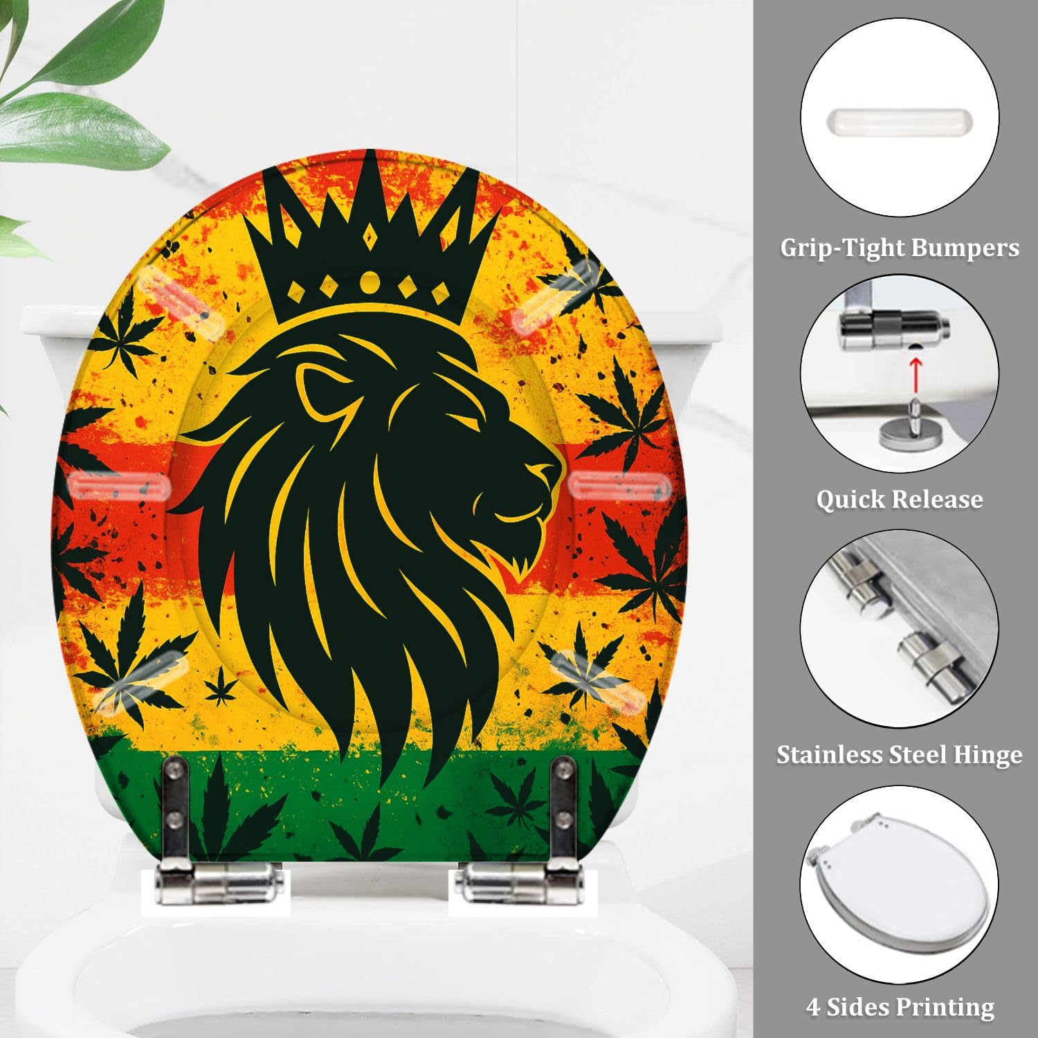 Sedile WC rotondo in resina per bagno