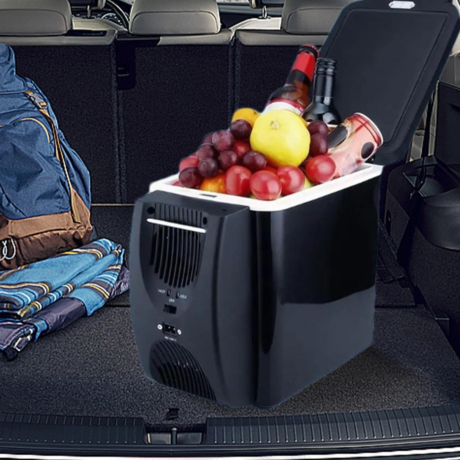 Frigorifero Portatile, Frigorifero con congelatore per Auto,capacità 6 l, 12 V/240 V, raffredda/riscalda per Auto, per Campeggio, Viaggi su Strada, Viaggi