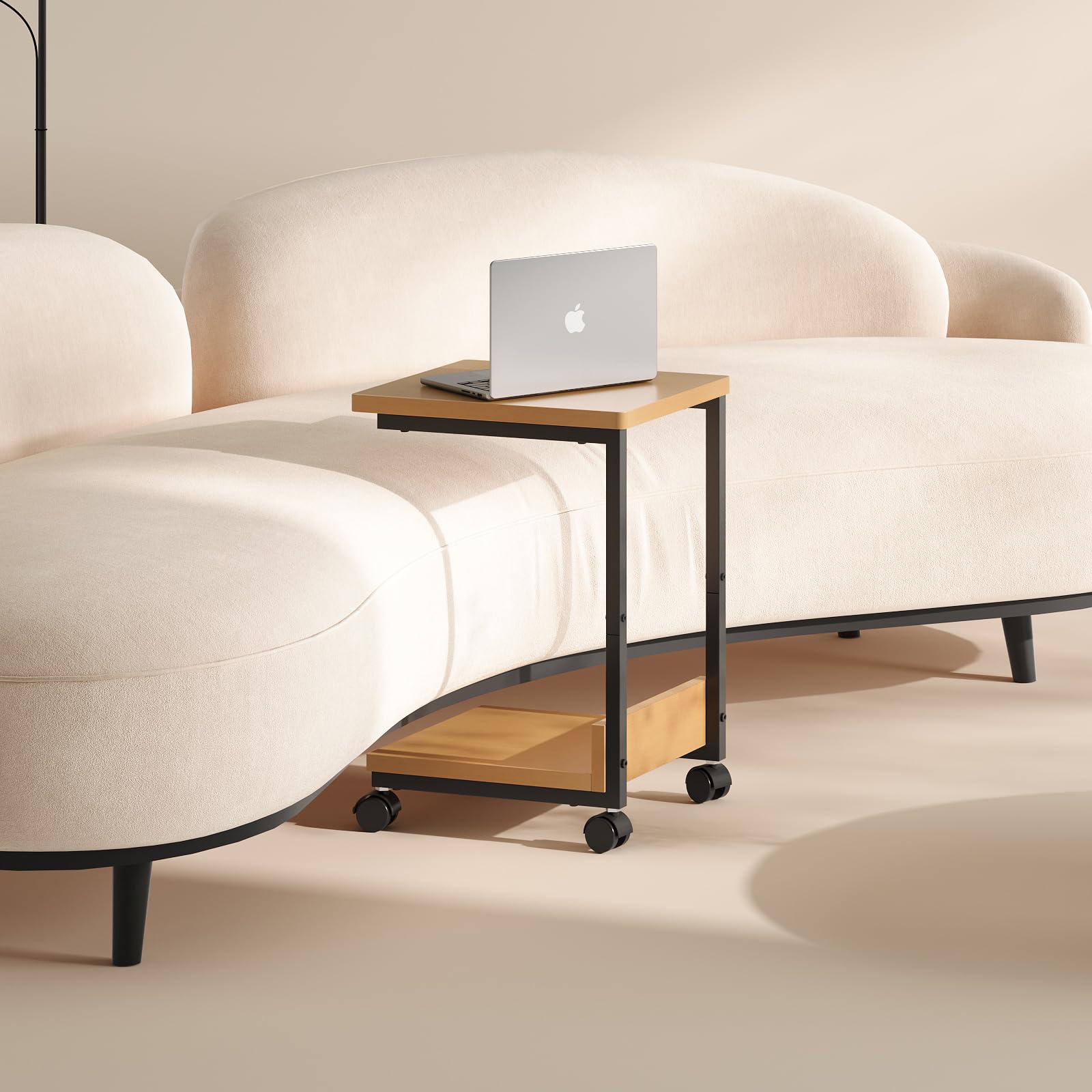 Amazon｜YeTom サイドテーブル キャスター付き ベッドサイド