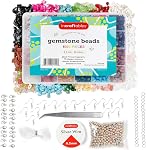 Incraftables 1200 Kit de perles en cristal – 6mm Briolette en verre cristal perles pour la fabrication de bijoux – 24 Couleurs étincelantes – Perles pour bracelets, artisanat & DIY Projets – Perles étincelantes pour adultes & Débutants