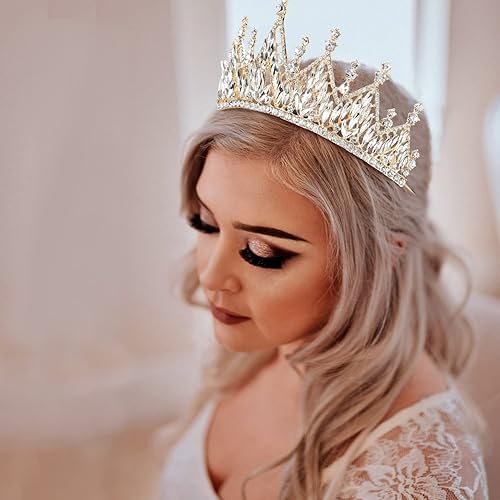 Miniatura 3 de Didder Tiaras y coronas para mujer, tiara dorada, corona gótica de Halloween, corona de graduación, coronas de reina para mujer, tiaras de princesa