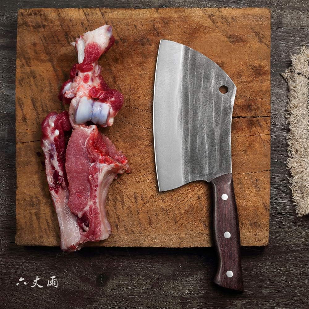 Hunters Serbian Kitchen Knife Handmade Forged Chef Knives Full Tang Butcher Knife Outdoor Meat Slicing Vegetable Cleaver for BBQ Hunting Camping