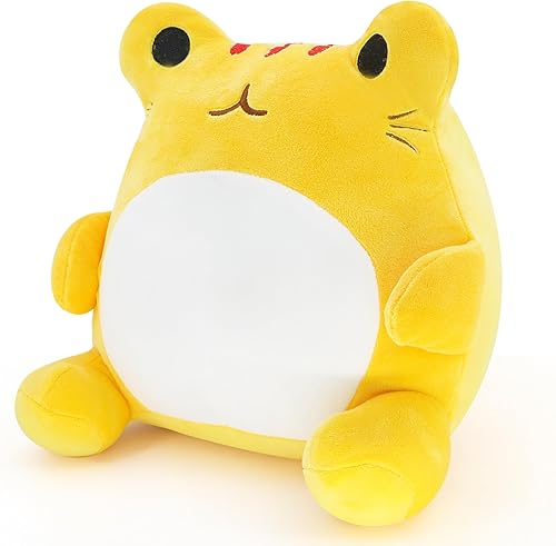 Miniatura 2 de FAFVBING Almohada de peluche de rana gordita, juguete de peluche para decoración de habitación, lindo juguete de peluche de animal, regalo para