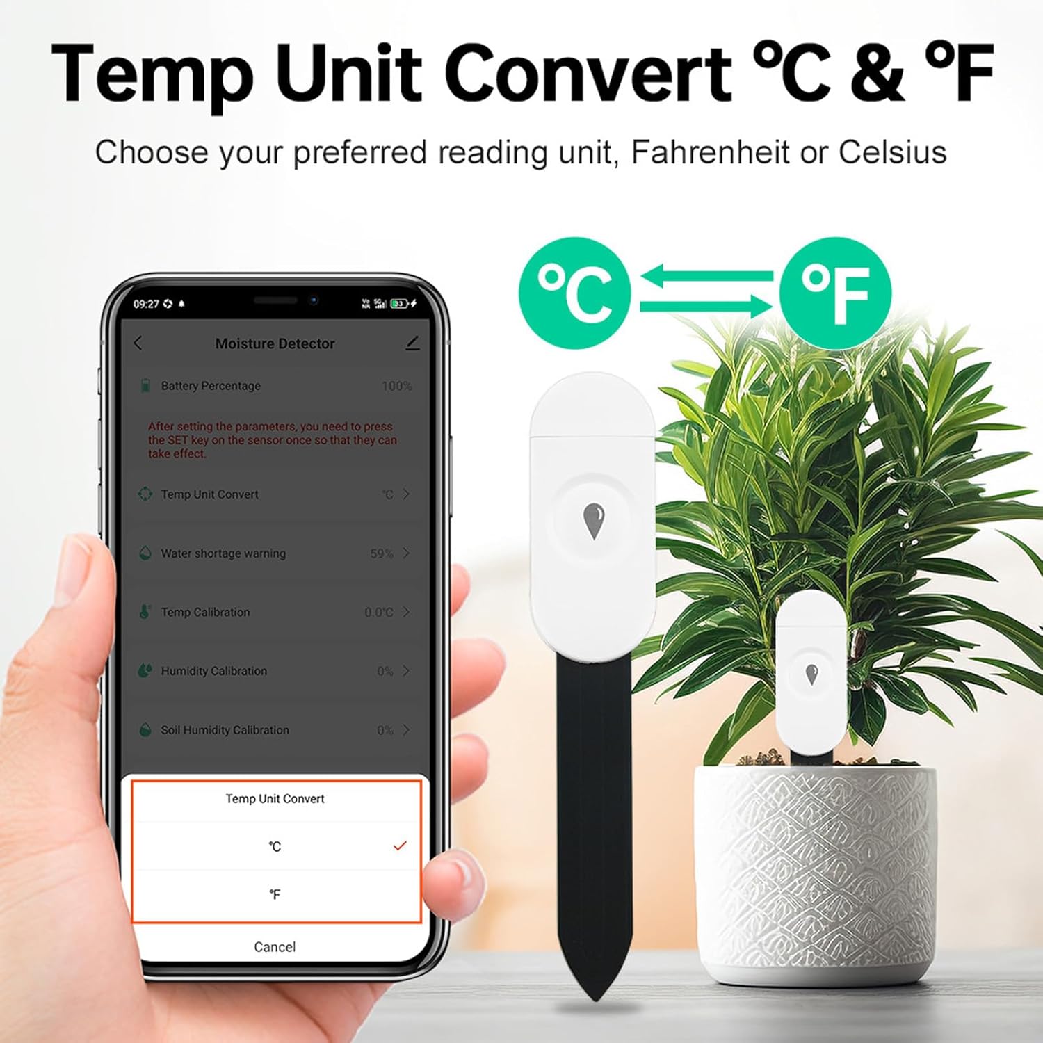 Humidity Temperature Tester Remote Garden Automation Irrigation Detector Meter for Home Garden Humidity Temperature Tester