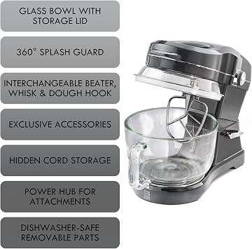 Kenmore Elite Ovation 49090 Exclusive Pour-In Top, 5-Qt. Tilt-Head Kitchen Stand Mixer, Metallic Silver