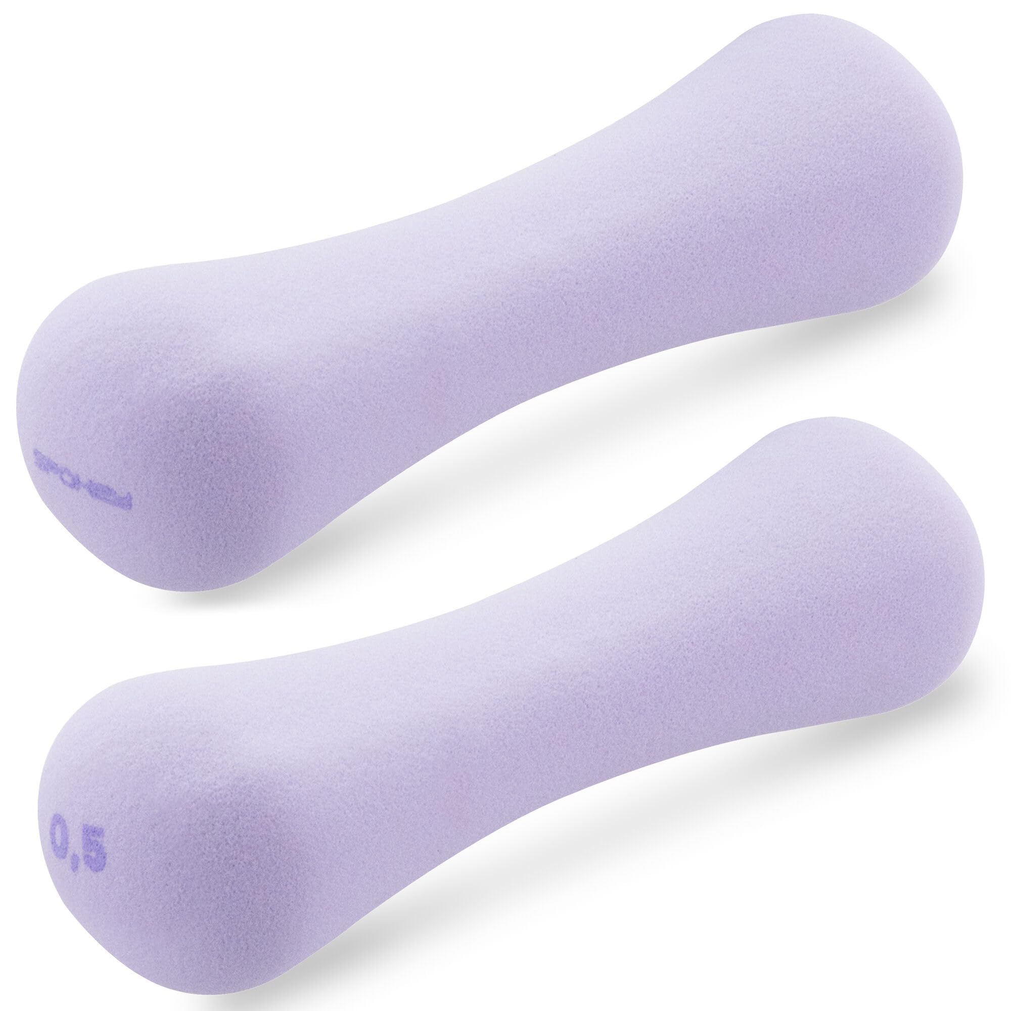 Spokey Bone Dumbbell Set 2-Piece Neoprene Coated | Various Weight Gradations of 0.5 kg, 1 kg, 2 kg | Fitness Dumbbells with a Cast Iron Core (0.5, kg)