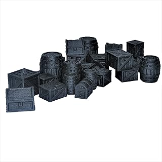 Extruded Gaming Charred Crates Barrels and Chests