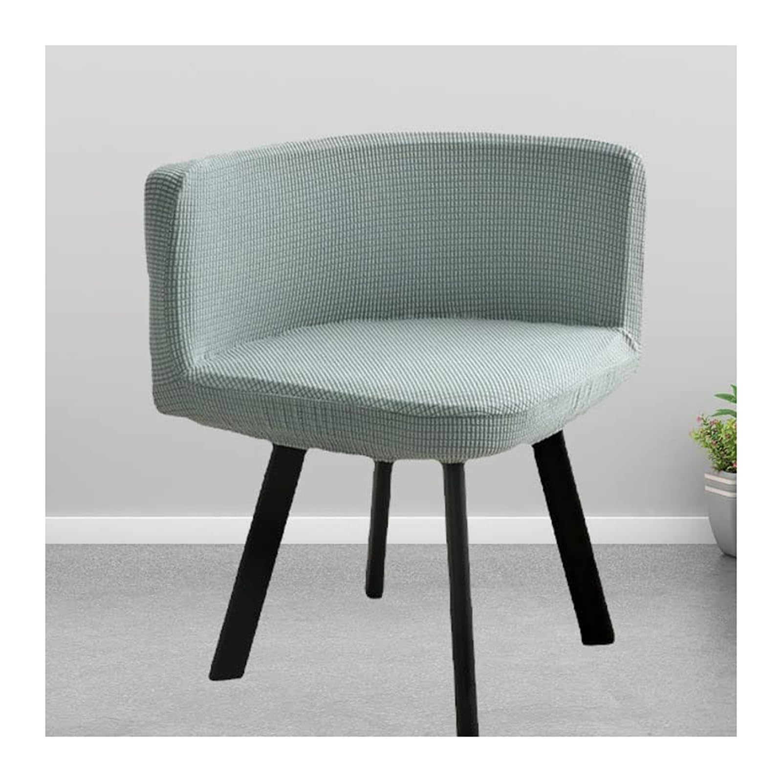 Housse de chaise extensible lot de 4 pour chaise de salle à manger sans accoudoirs avec dossier incurvé