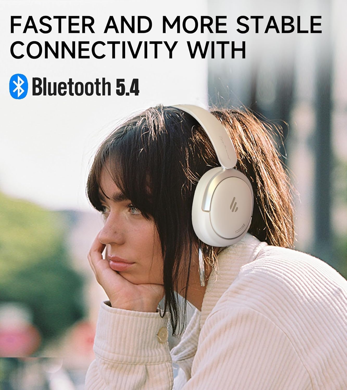 Edifier Atom MAX Cuffie On-Ear Wireless Bluetooth. Cuffie con cancellazione del rumore a -44dB, suono ad alta risoluzione, Bluetooth 5.4, chiamate chiare, batteria da 45h, comfort per tutto il giorno.