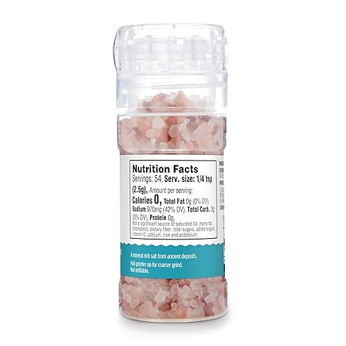 Miniatura 4 de Tienda Grocery, Molinillo ajustable de sal rosa del Himalaya, 4.77 onzas (anteriormente Tienda Fresh, el embalaje puede variar)
