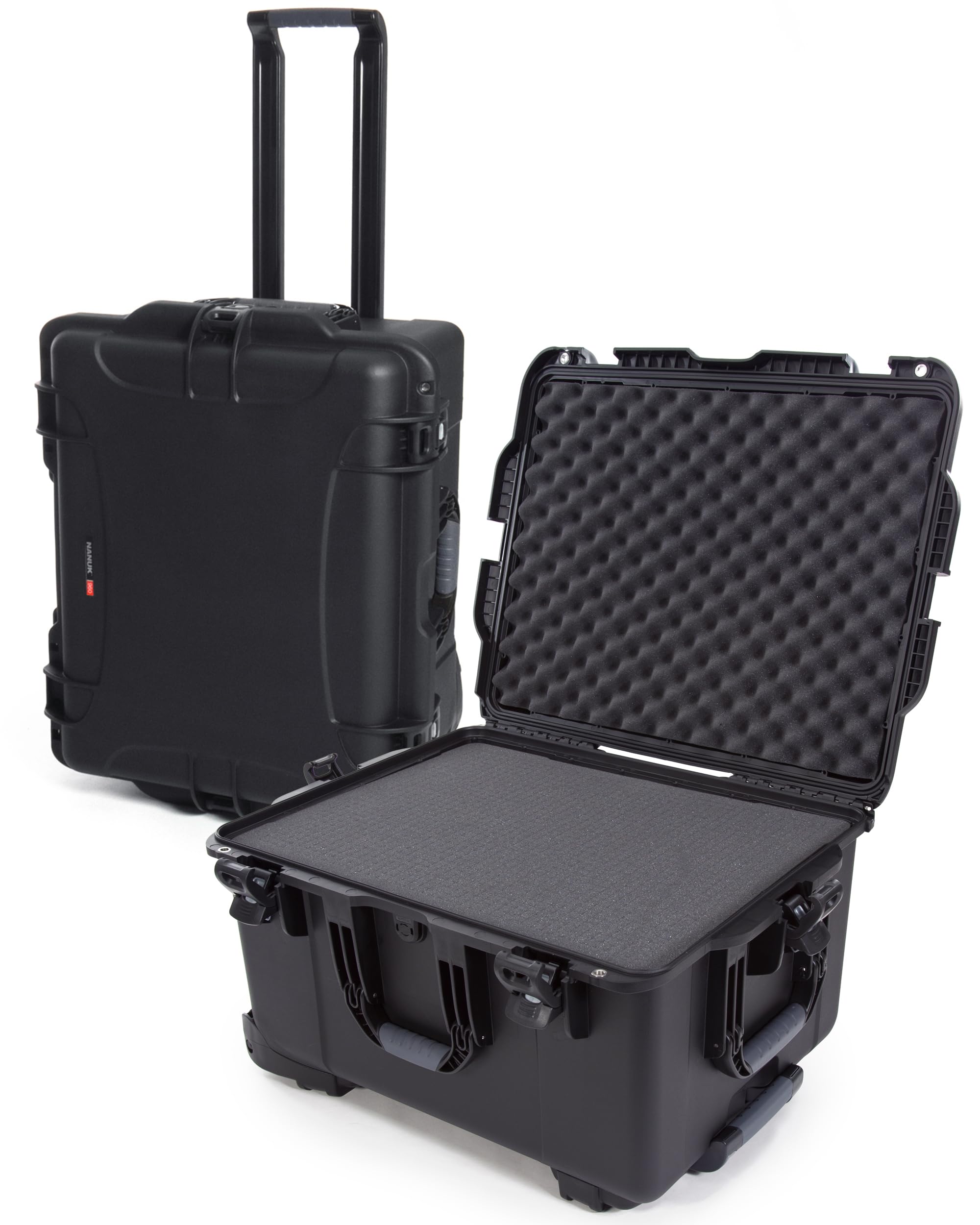 NANUK 960 Wasserdichter Hartschalenkoffer Mit Rädern und Anpassbarer Schaum - Schwarz
