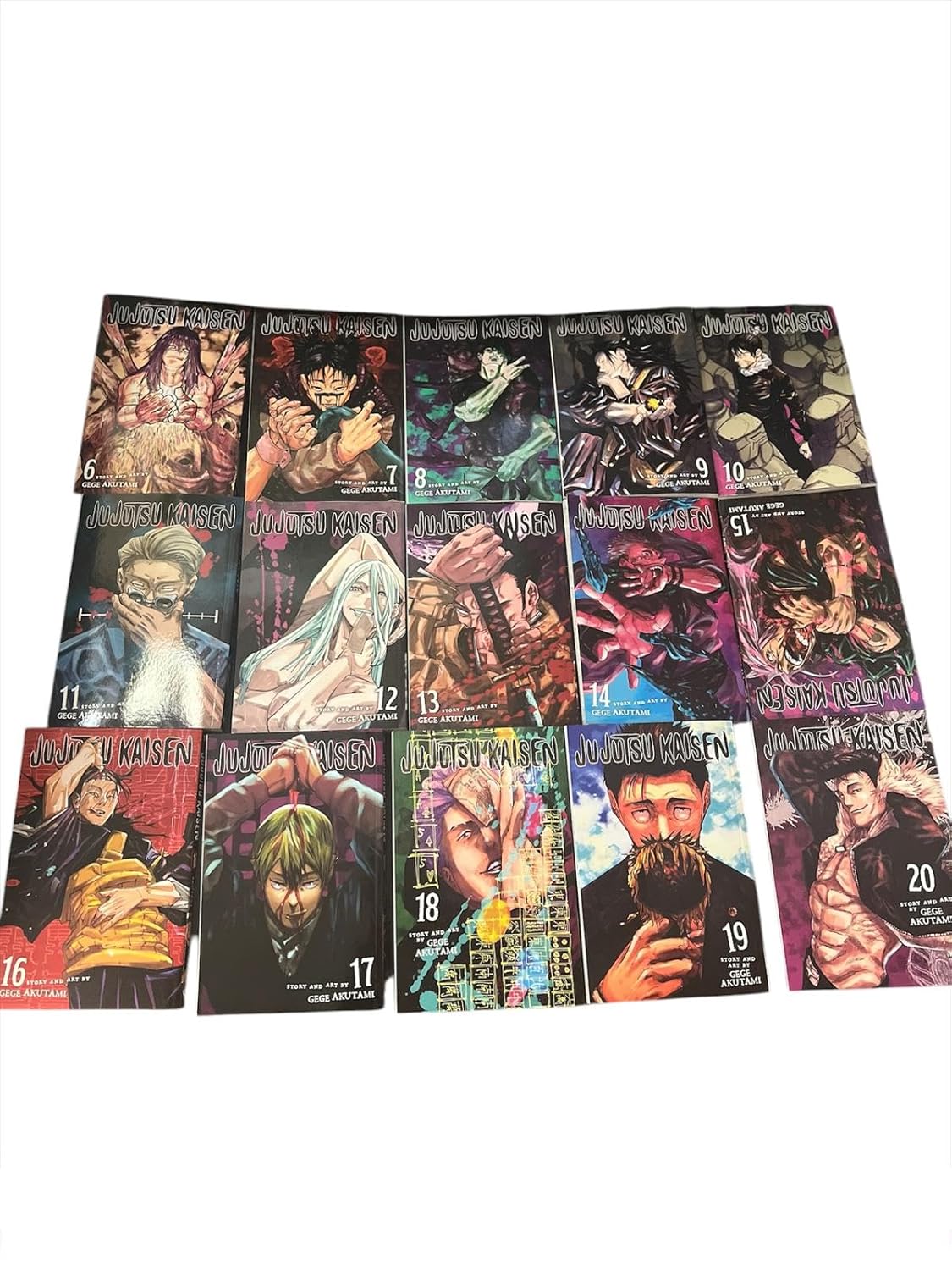 Jujutsu Kaisen Manga Collection, Volumes 6-20, English Edition, 15 Book Set      Paperback – August 31, 2022